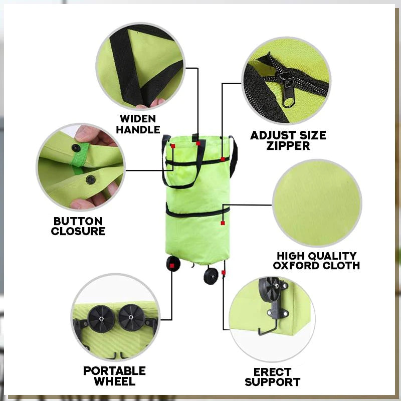 CarryFlex - Sac de Courses Trolley 2 en 1