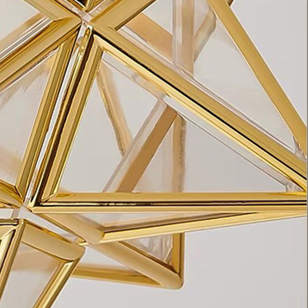 Compact Star-Shaped Ceiling Light, E27 Socket
