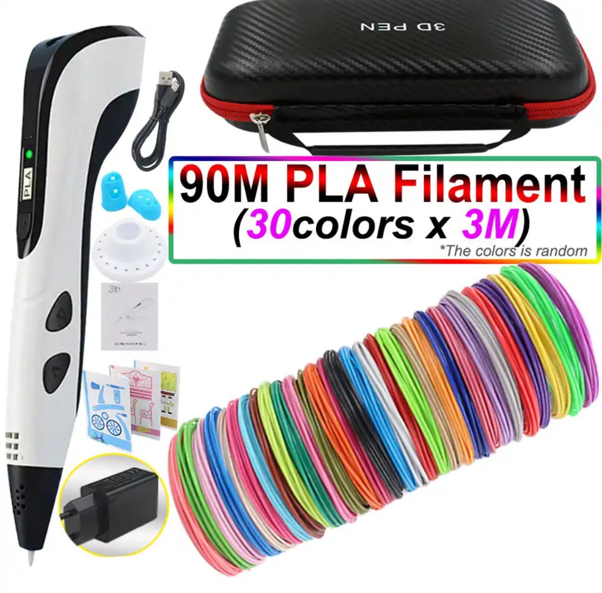 Stylo 3D avec écran LED et filament PLA