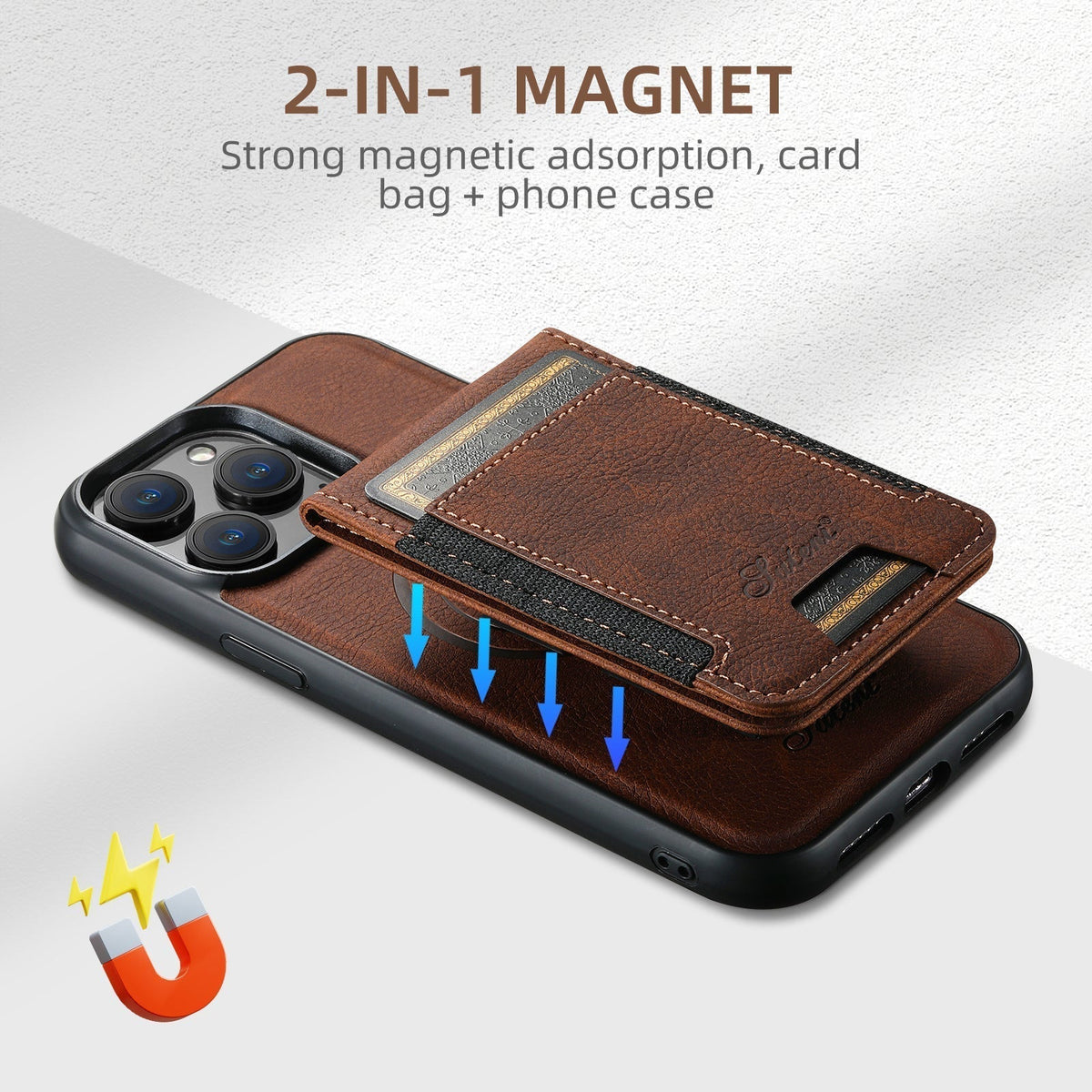 LuxLeather - Coque en Cuir avec Porte-Cartes