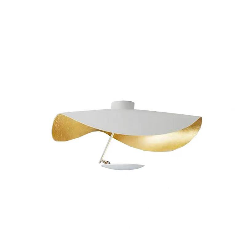 Luminaire feuille torsadée en métal, 1 ou 2 lumières