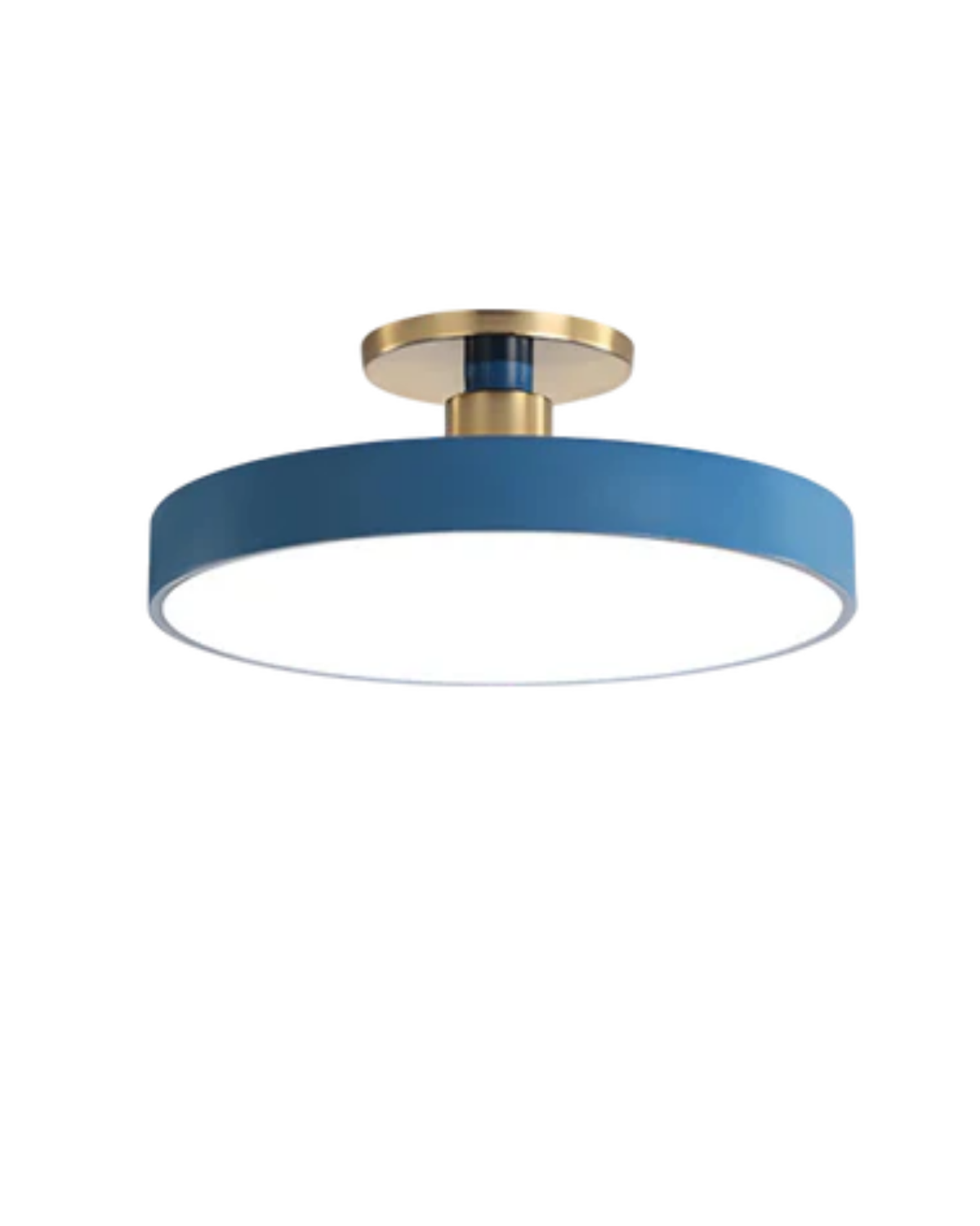 Plafonnier rond semi-encastré, diffuseur acrylique