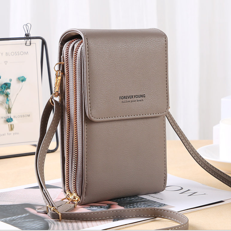 Crossbody Phone Bag with Touchscreen Window