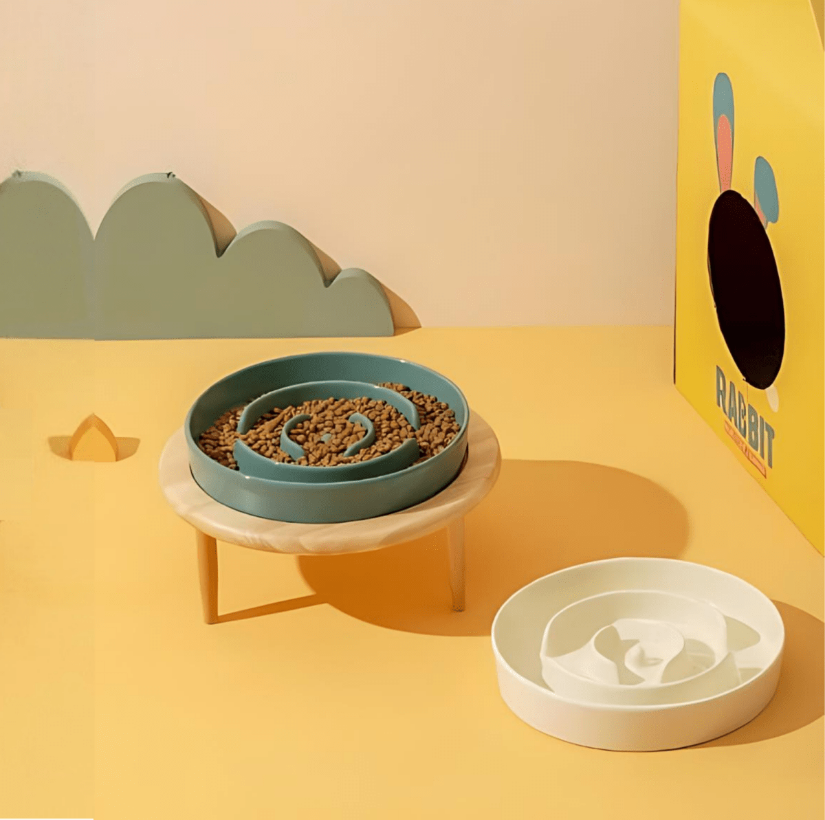 Ceramic Slow Feeder Bowl for Dogs and Cats