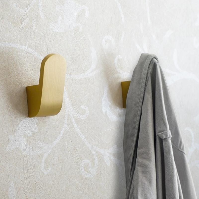 Gold Brass Wall Hook, Modern Design