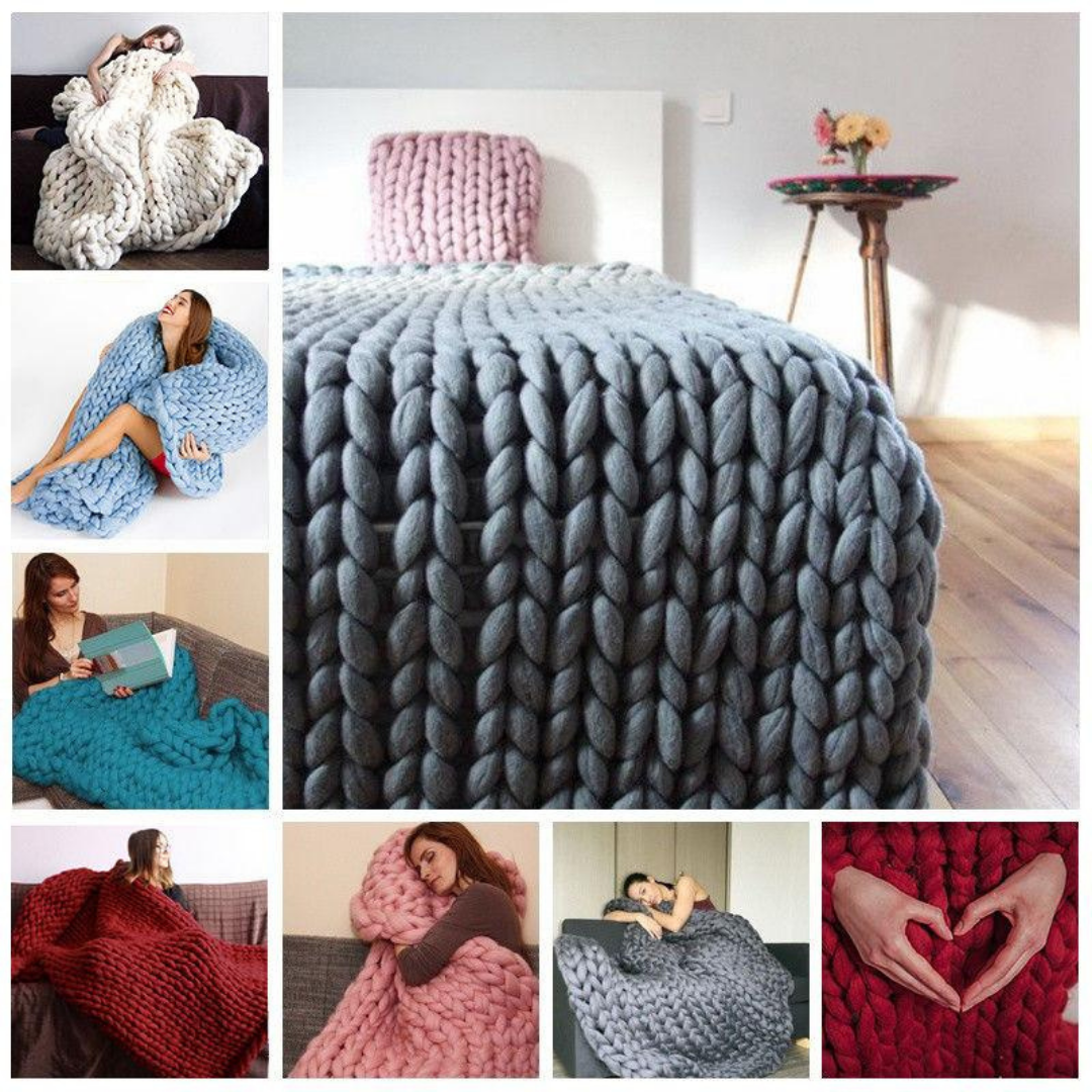 WinterVibe - Kit Plaid DIY en Grosse Maille