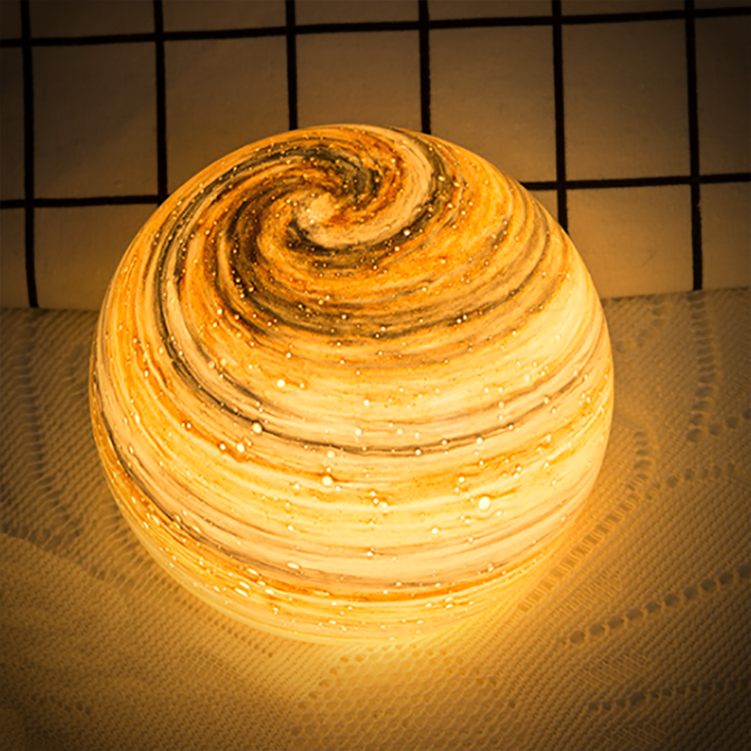 Lampe lune en verre, 16 couleurs, télécommande