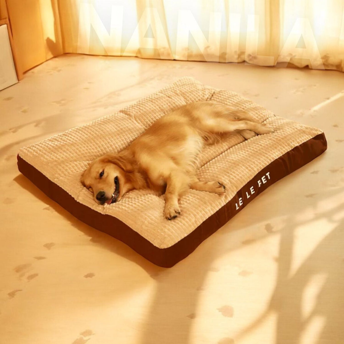 Lit pour chien en mousse ferme à housse lavable
