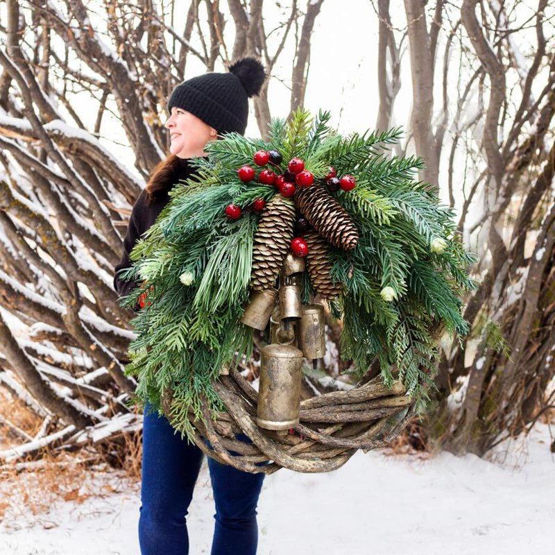 Rustic Bohemian Style Christmas Wreath