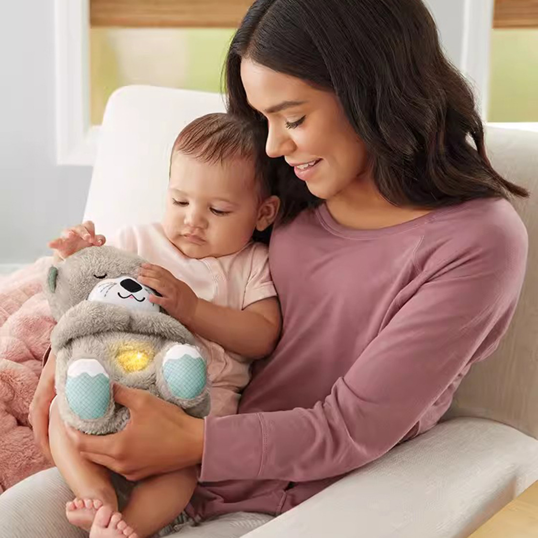 Peluche qui respire avec battements de cœur