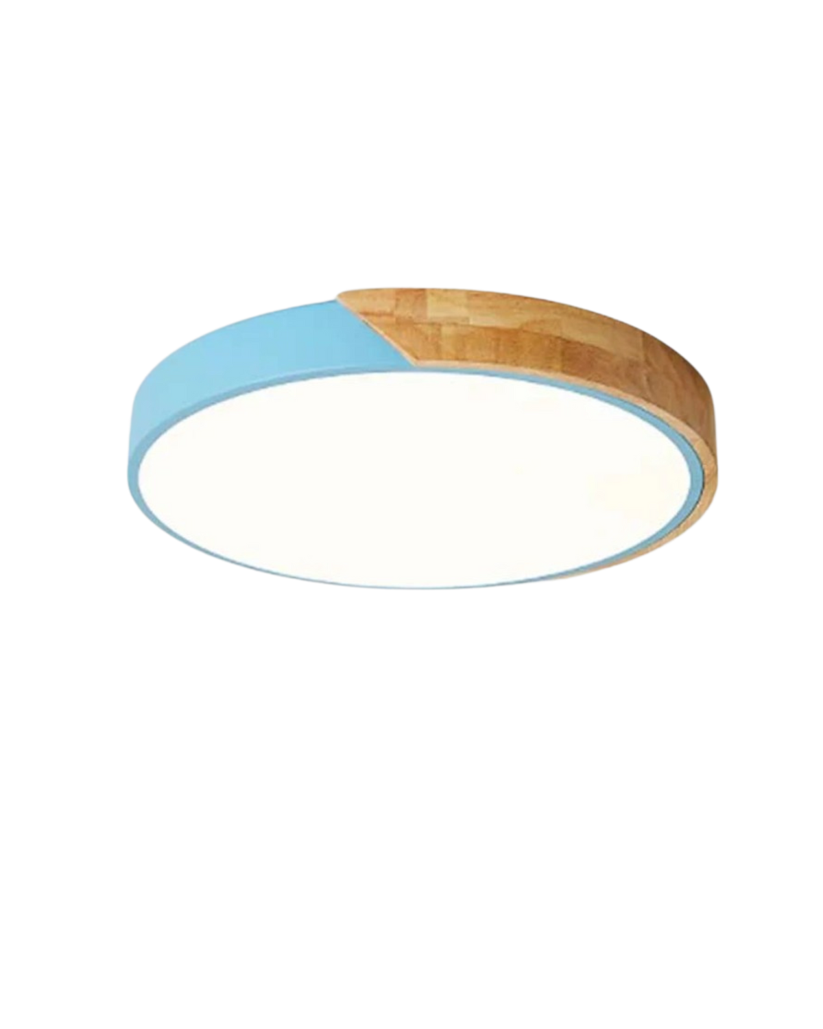 Plafonnier minimaliste à courbes douces, accent bois