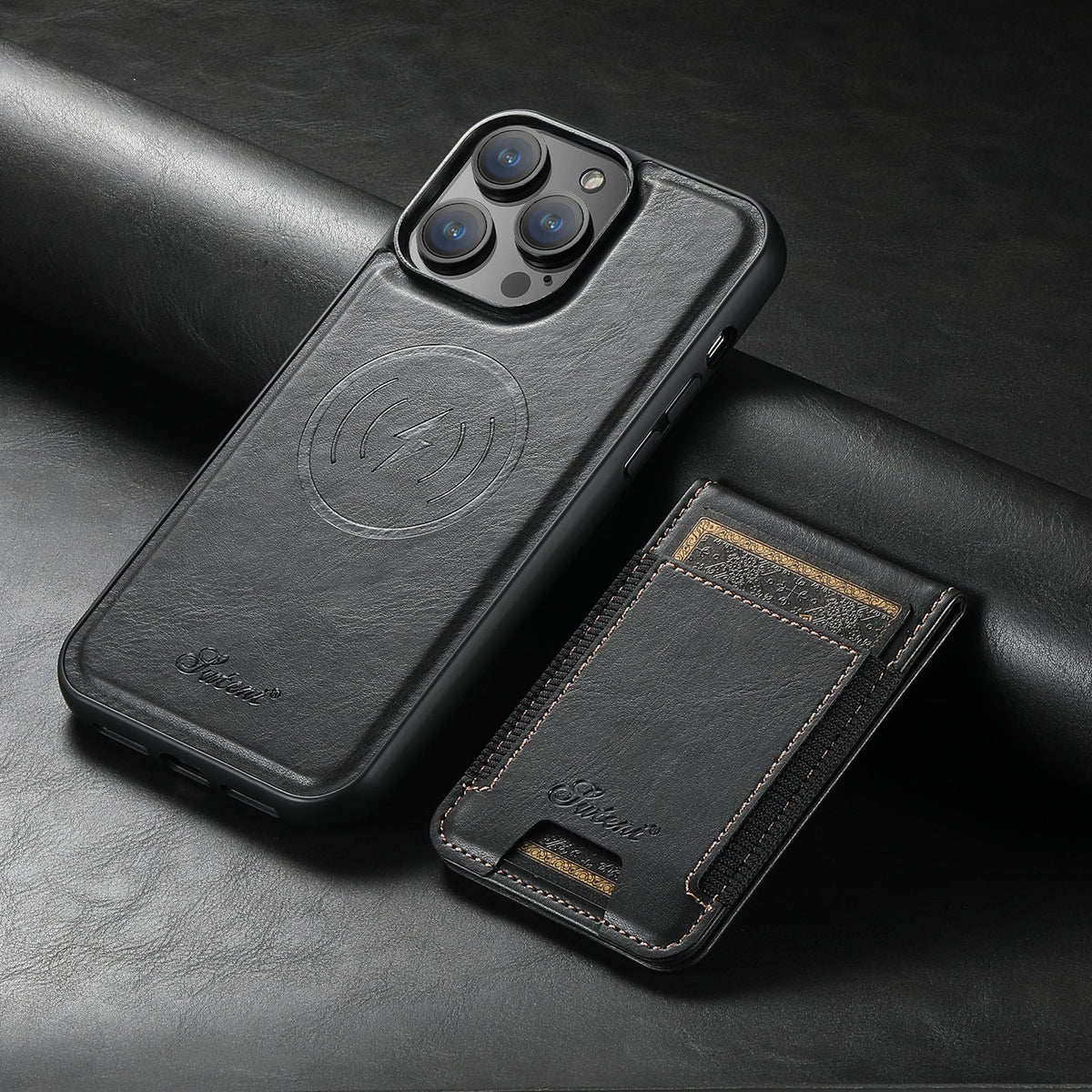 LuxLeather - Coque en Cuir avec Porte-Cartes