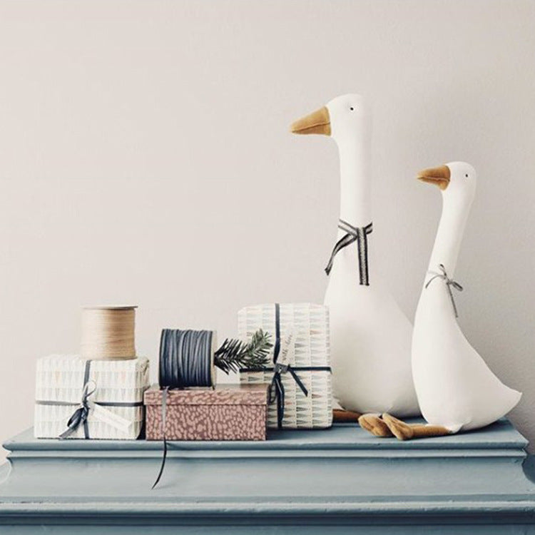 White Goose Plush Toy Pillow, 35 or 55 cm