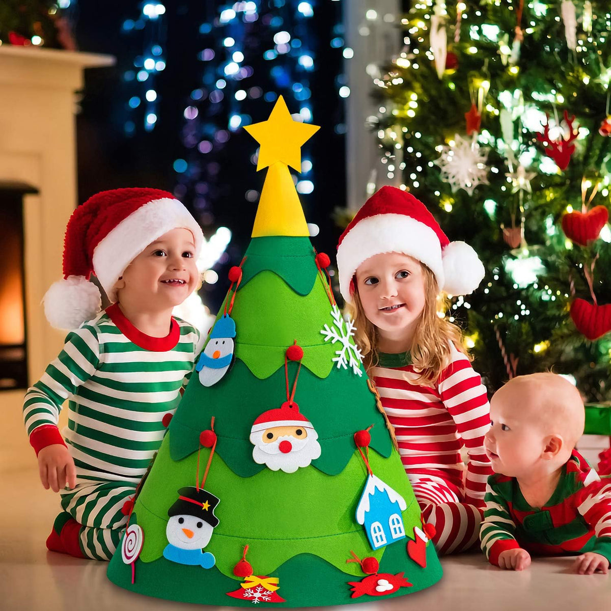 Felt Christmas Tree with 18 Ornaments, from 12 Months
