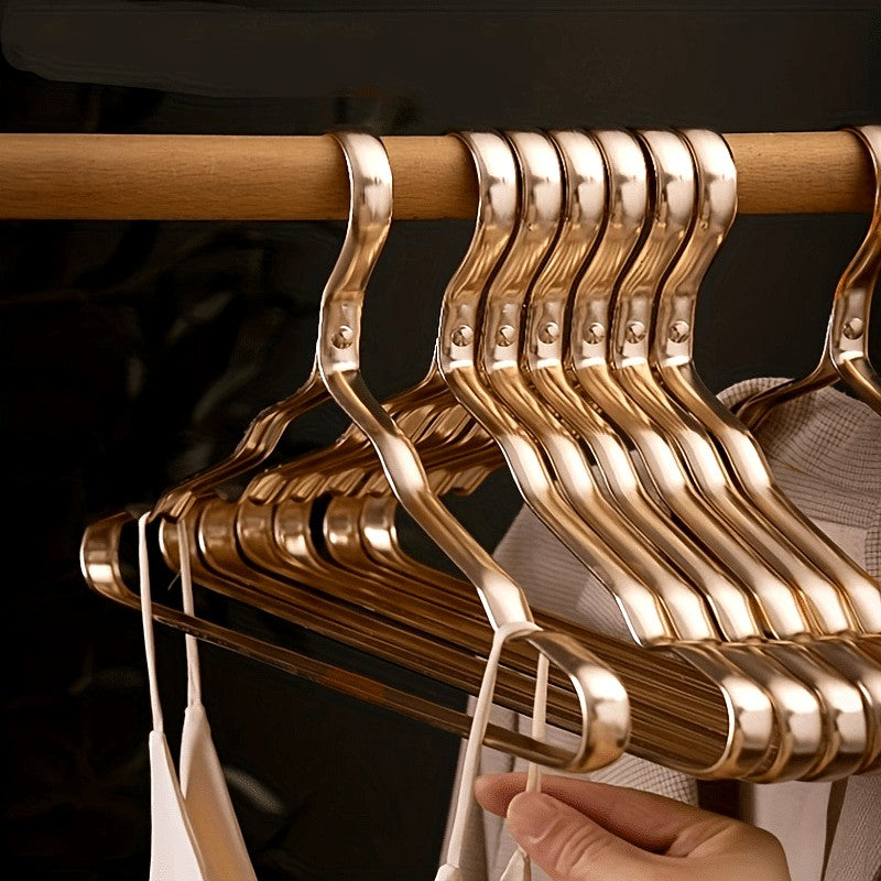 Minimalist Brass Clothes Hangers, Set of 6