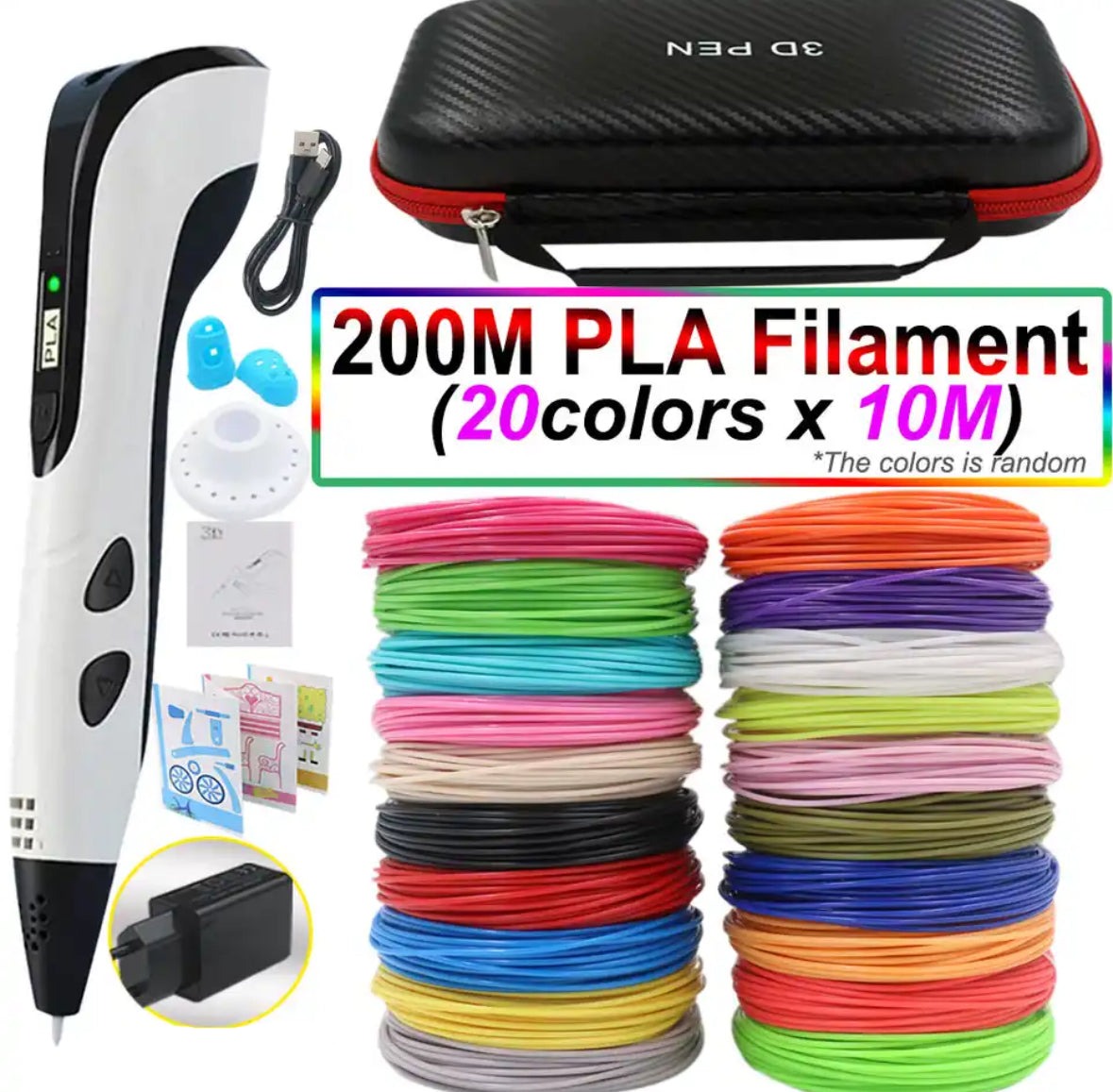 Stylo 3D avec écran LED et filament PLA