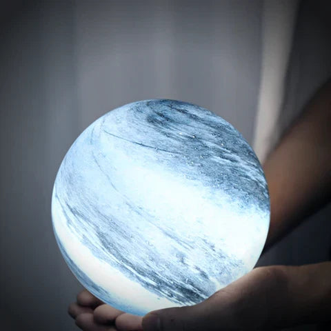 Lampe lune en verre, 16 couleurs, télécommande