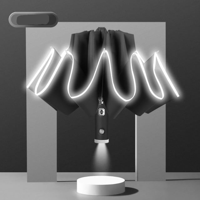 Inverted Folding Umbrella with Push-Button Opening
