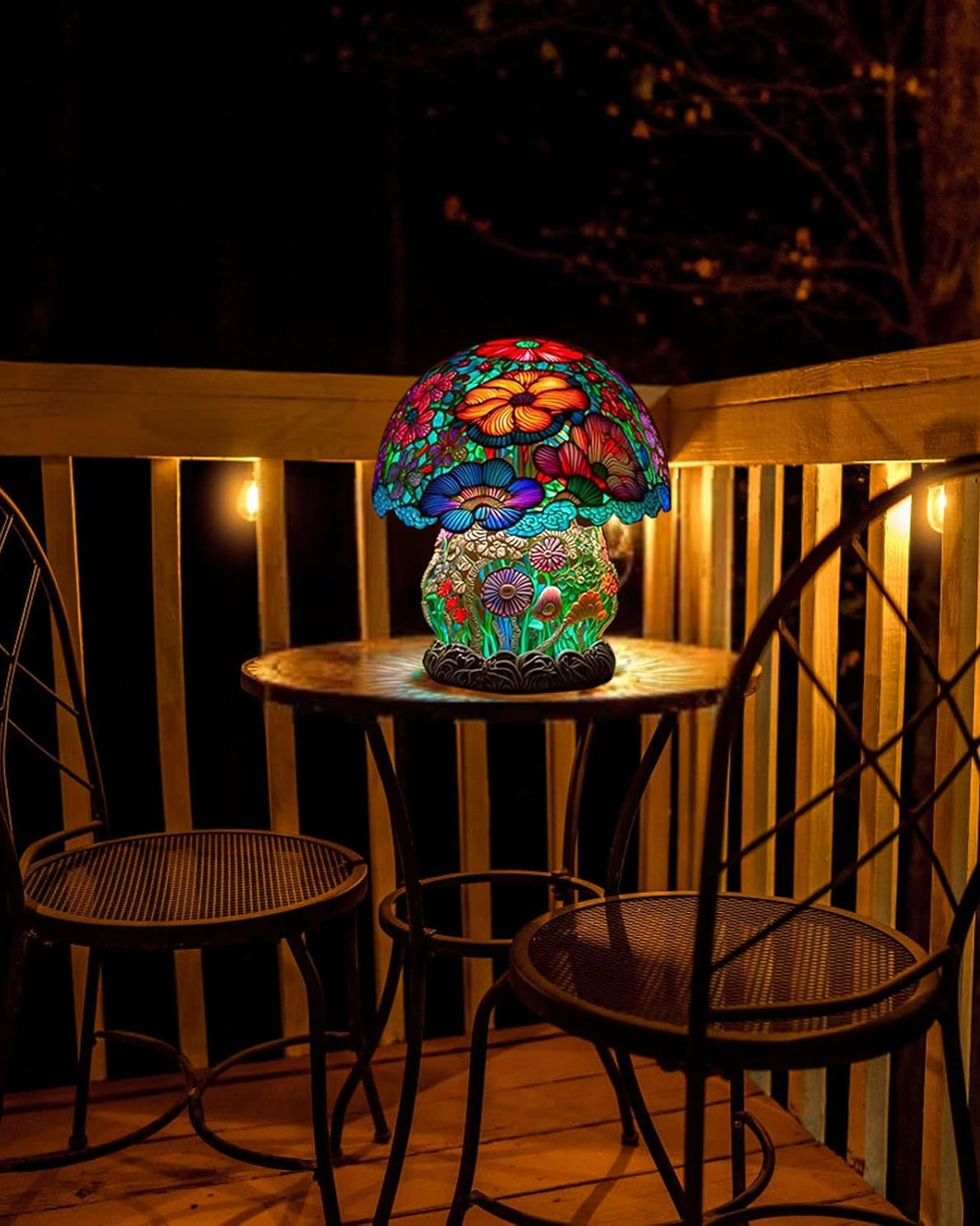 Lampe champignon en résine faite main