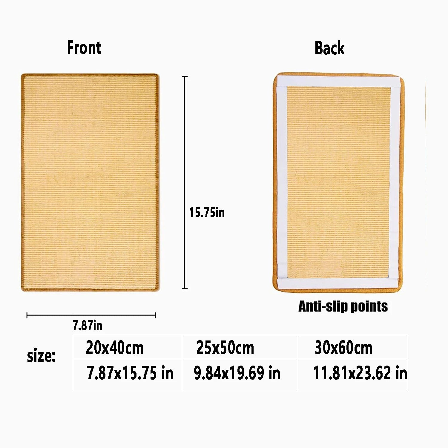 Natural Sisal Cat Scratcher Board Mat