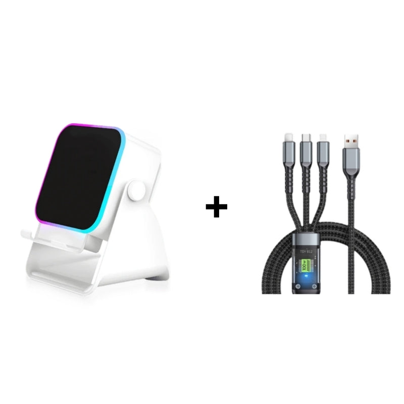 Support téléphone avec enceinte à induction 5 en 1