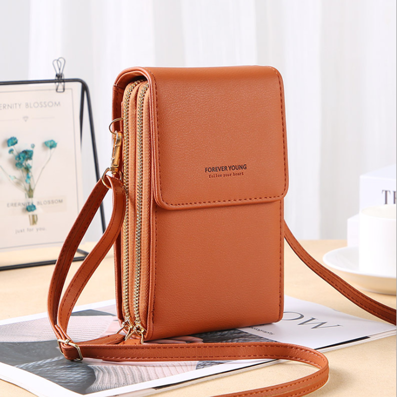 Crossbody Phone Bag with Touchscreen Window