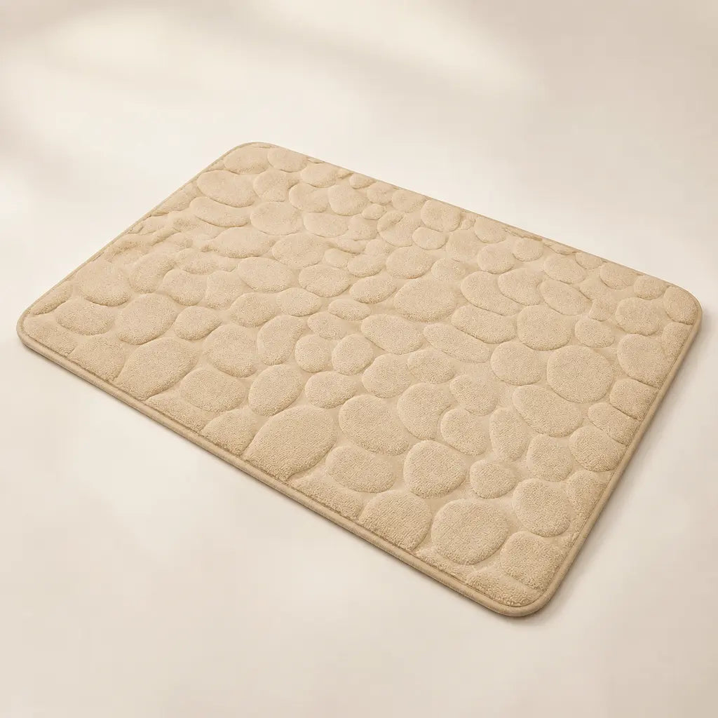 Tapis de bain antidérapant à séchage rapide, relief 3D