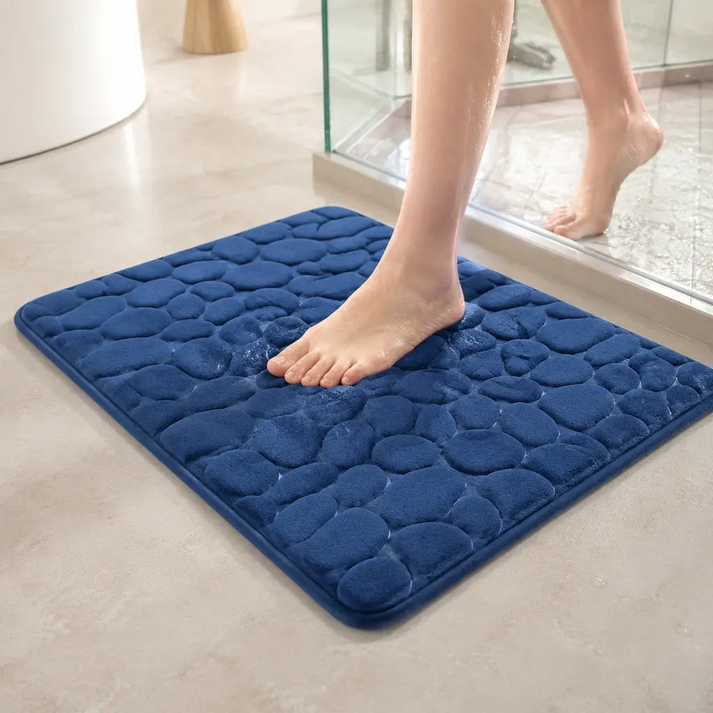 Tapis de bain antidérapant à séchage rapide, relief 3D