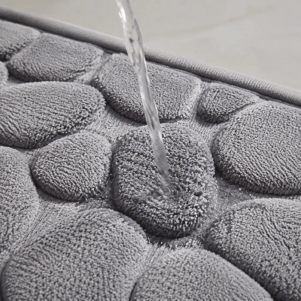 Tapis de bain antidérapant à séchage rapide, relief 3D