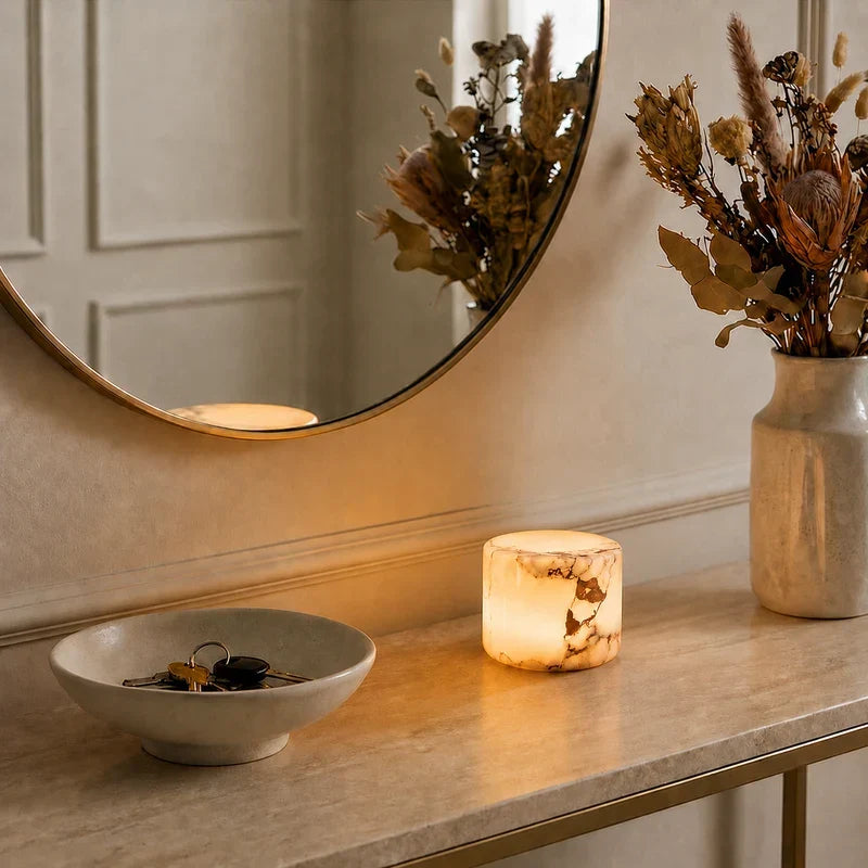 Lampe d'Ambiance en Marbre Véritable Sans Fil