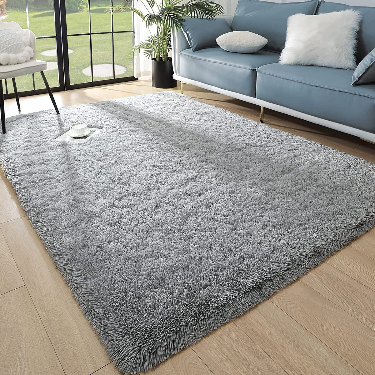 Tapis shaggy doux, gris, 120 x 160 cm