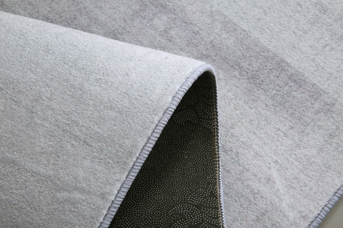 Tapis XXL gris chiné effet laine, 400 x 200 cm