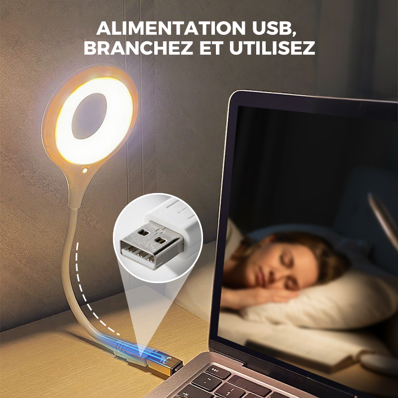 Lampe LED USB à commande vocale et col de cygne