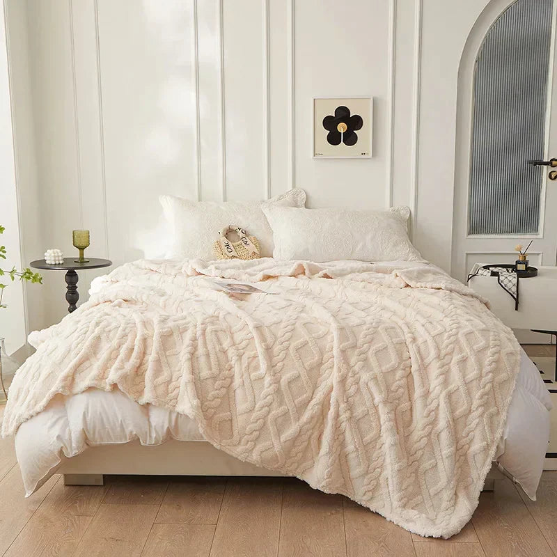 CozyLuxe - Couverture de Luxe en Laine d'Agneau