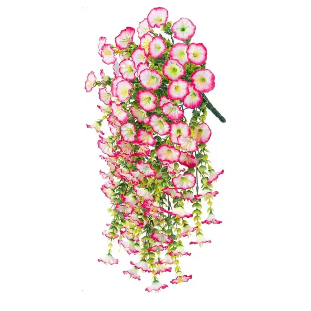 UV-Protected Hanging Artificial Morning Glory Flowers