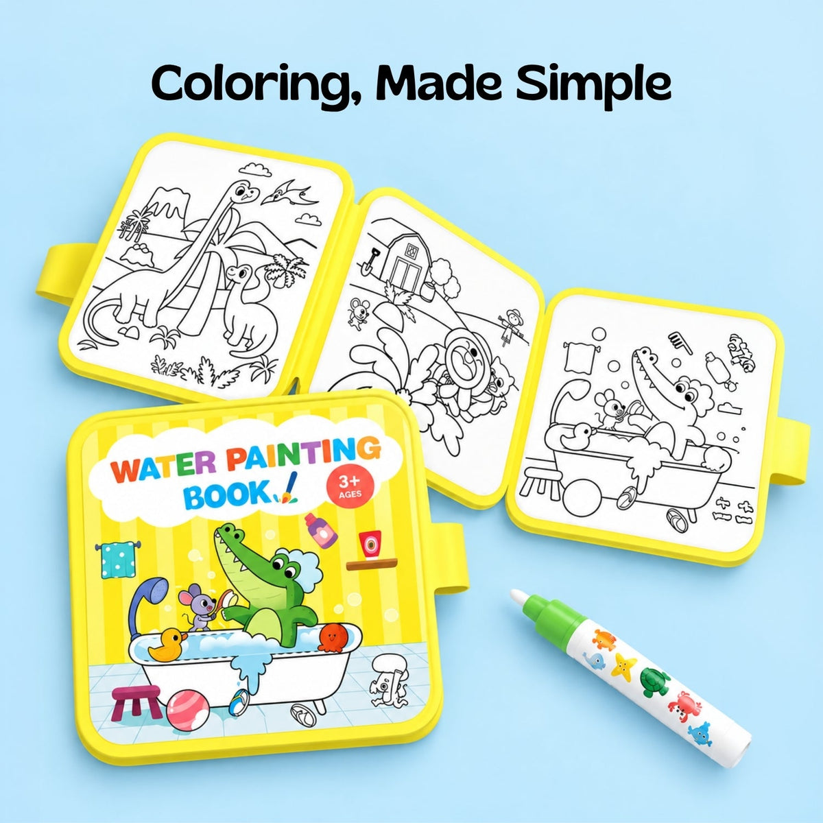 Livre de coloriage magique à l'eau, réutilisable