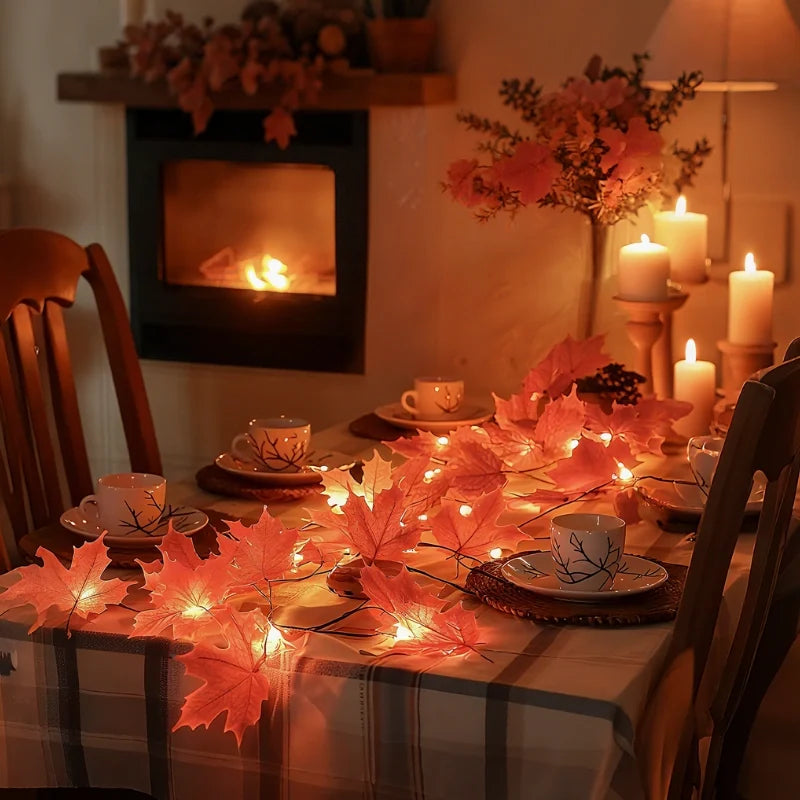 Guirlande lumineuse feuillage, piles ou solaire