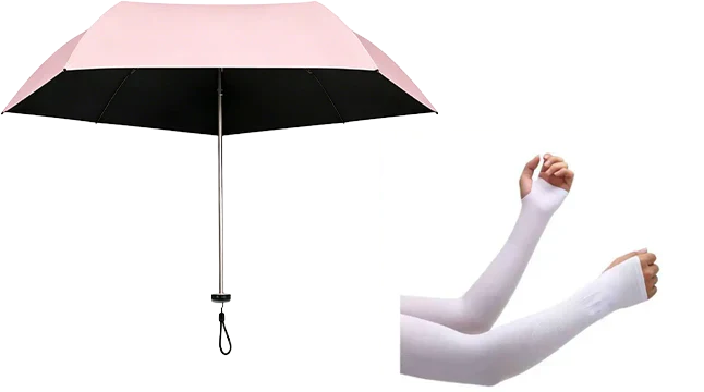 Ultralight 103 g Compact Umbrella for Rain and Sun