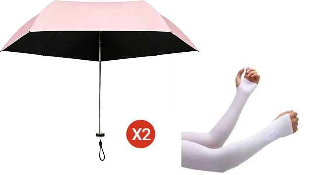 Ultralight 103 g Compact Umbrella for Rain and Sun