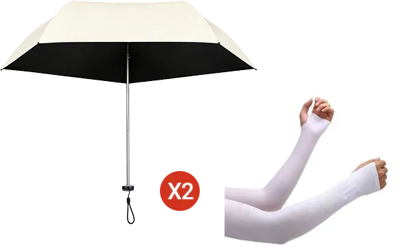 Ultralight 103 g Compact Umbrella for Rain and Sun