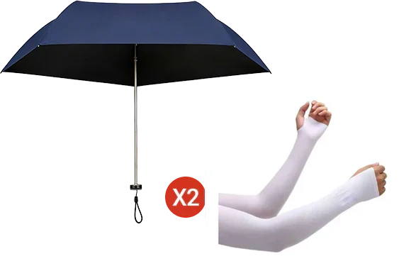 Ultralight 103 g Compact Umbrella for Rain and Sun