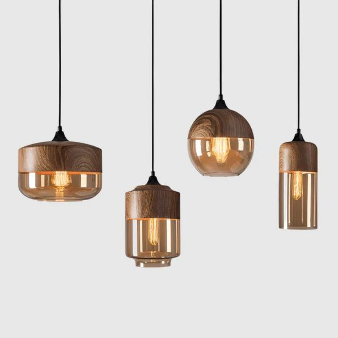 Suspension Scandinave en Verre Teinté