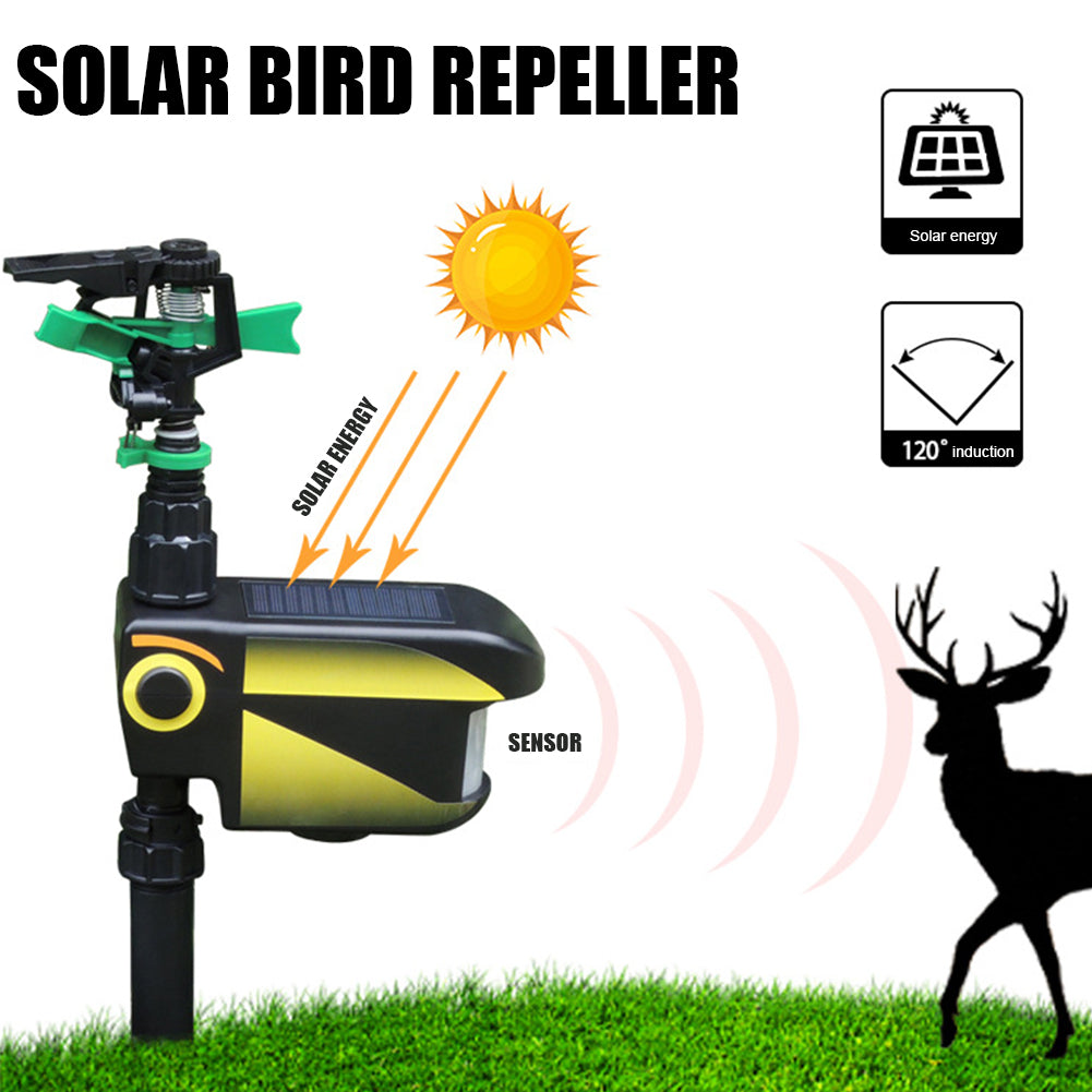 Solar Motion-Detecting Deer-Repellent Sprinkler