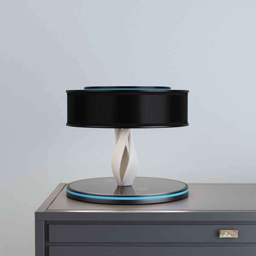 Lampe à poser avec chargeur sans fil et enceintes