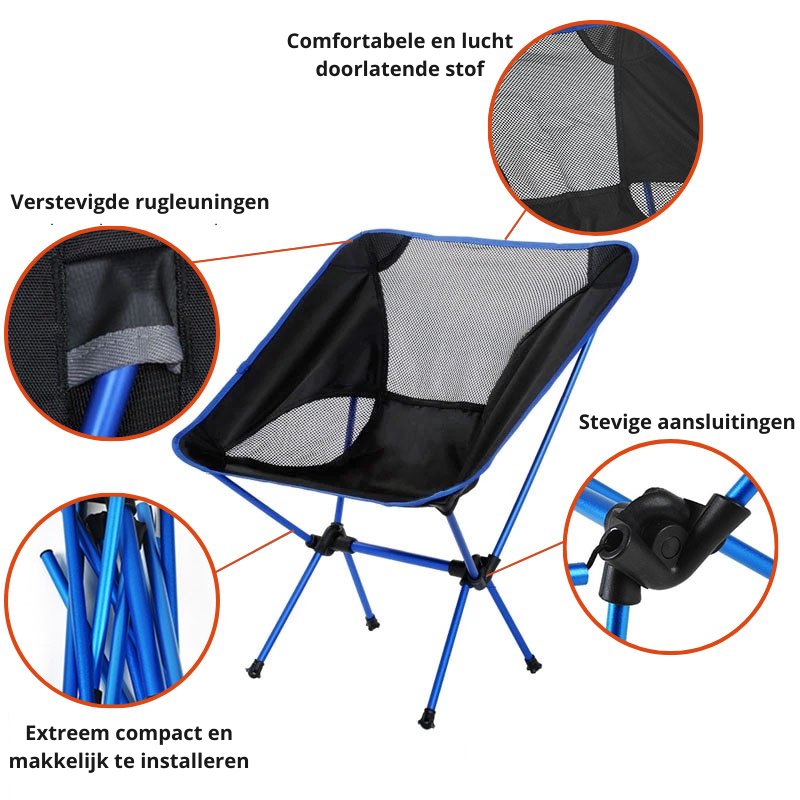 MoonFold - Chaise de Camping Pliante Compacte