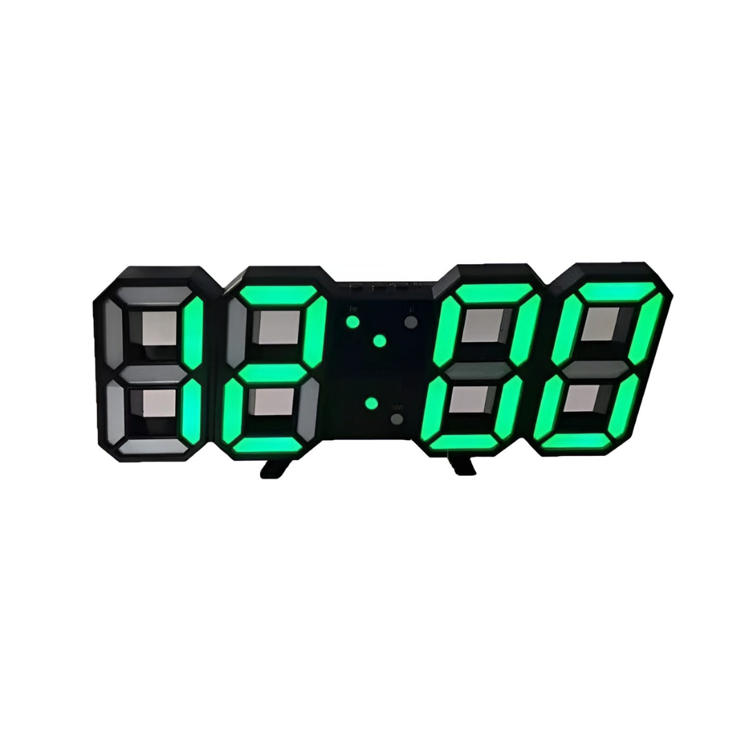 Digital LED Wall Clock with 3D Effect