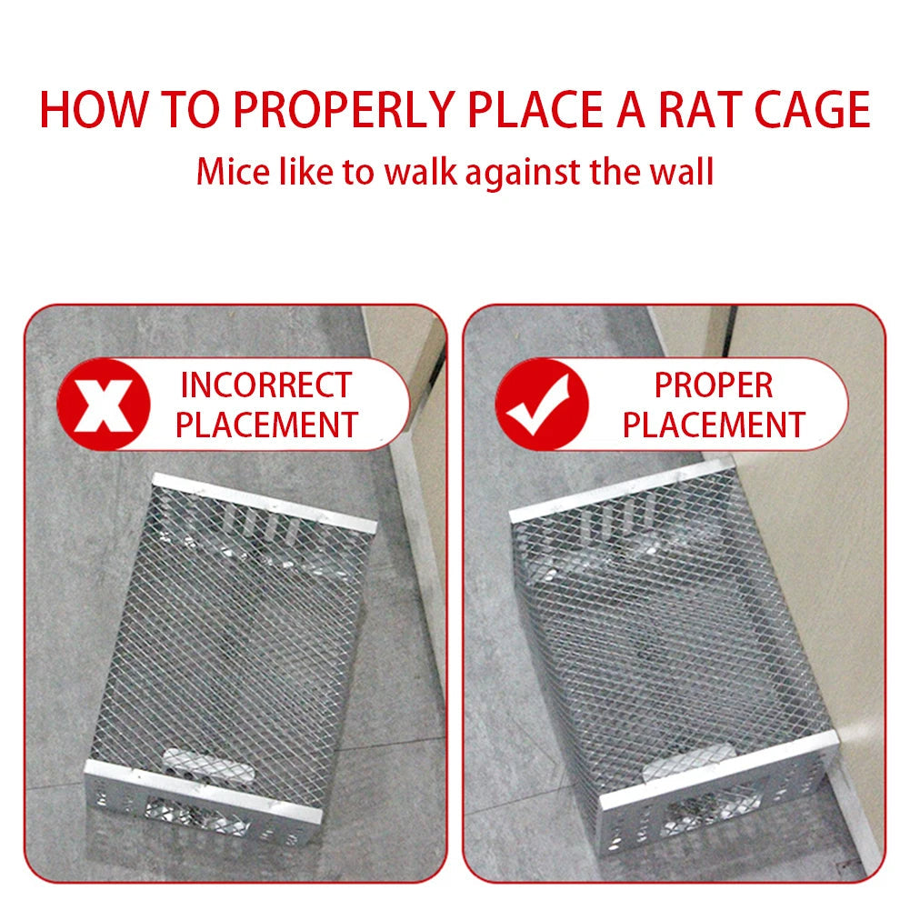 Cage Piège à Souris Réutilisable à Porte Coulissante