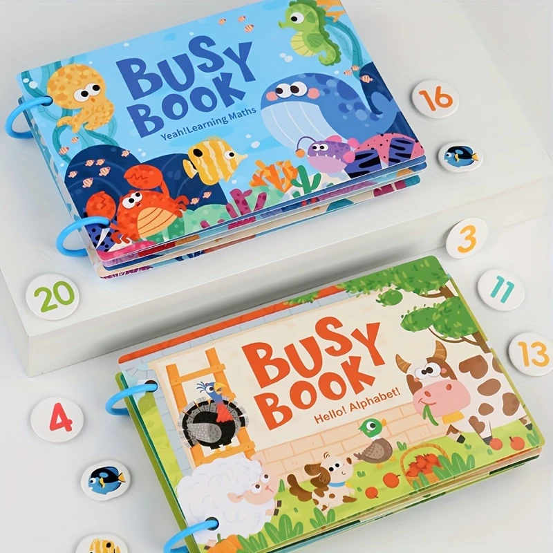 Livre d'activités pour tout-petit, 4 thèmes