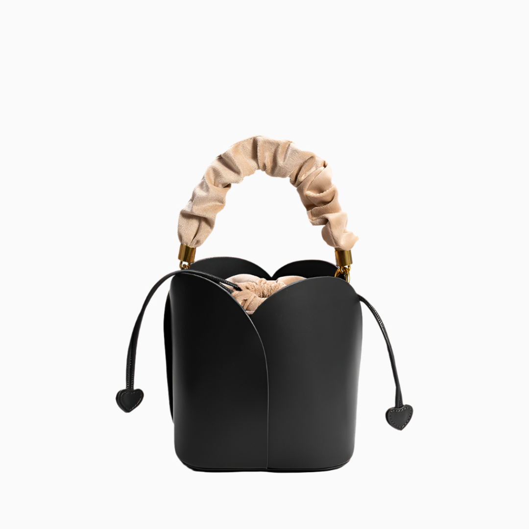 Sac à main seau en forme de pétale de rose