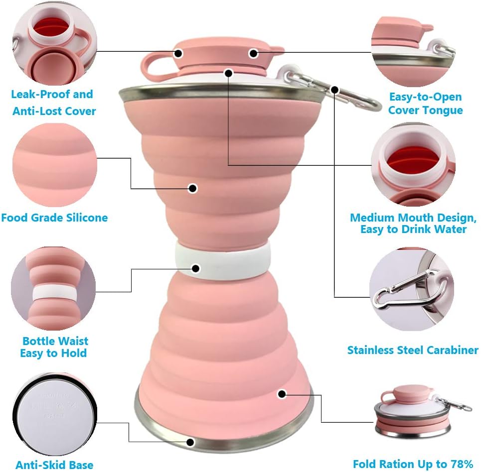 HydroFold - Gourde Pliable avec Mousqueton